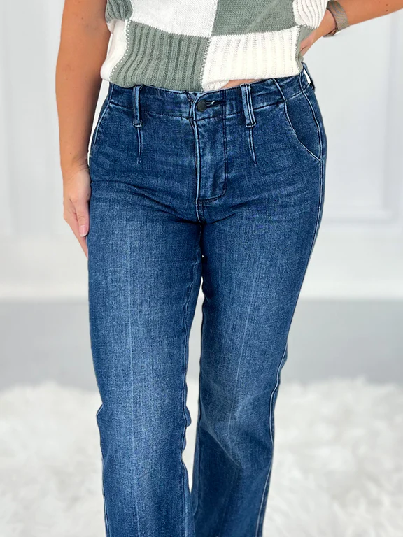 Back To Business - Tummy Control Trouser Bootcut Jean - Final Sale