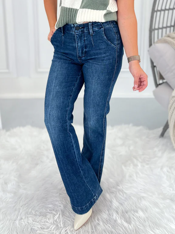 Back To Business - Tummy Control Trouser Bootcut Jean - Final Sale